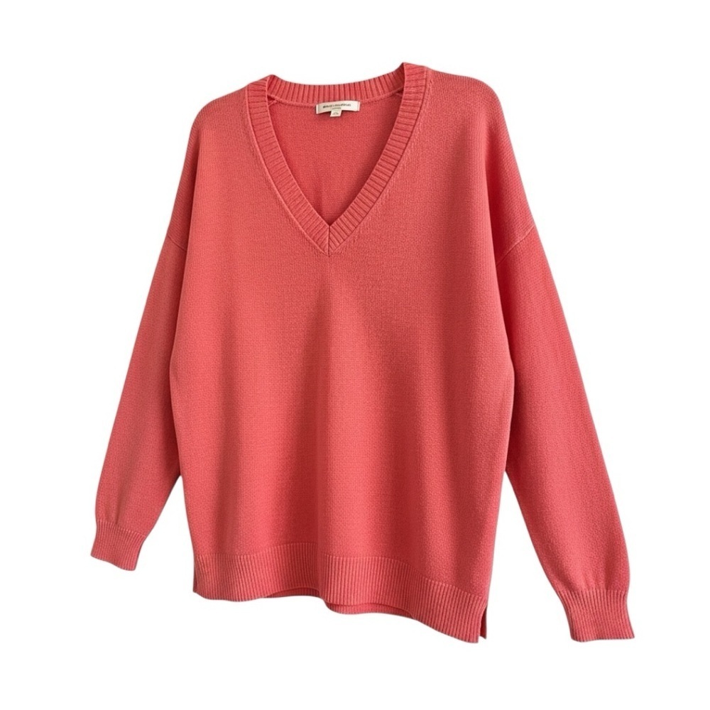 Eileen Fisher Organic Linen V-Neck Knit Pullover